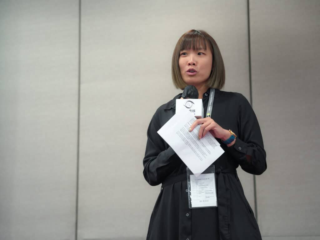 2025台北事實查核論壇第一場座談與會者何蕙安(攝影:蔡東棧)