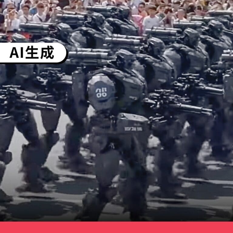 中國93閱兵機器人預演影片實為AI生成