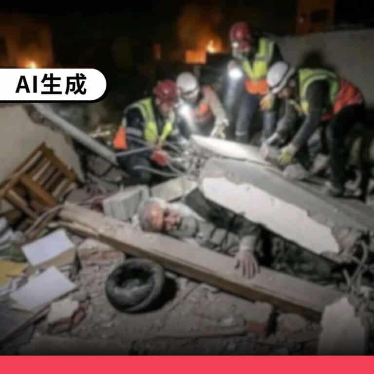 網傳圖片「伊朗官媒公布哈米尼遇襲畫面」是AI生成的影像