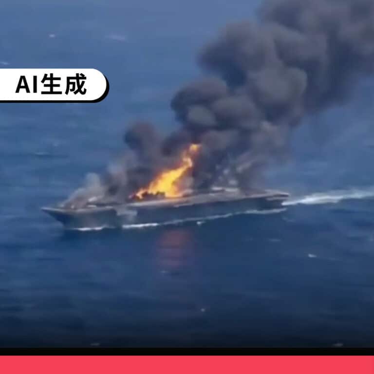 網傳伊朗飛彈擊中美國林肯號航艦影片，為AI生成的錯誤訊息
