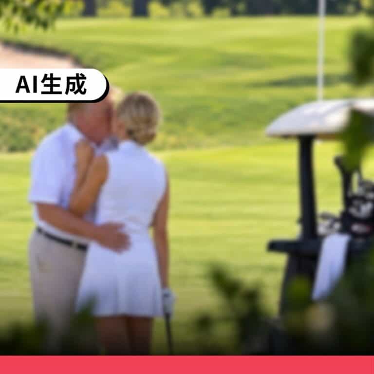 網傳川普與女子接吻照片為AI生成，並非真實影像
