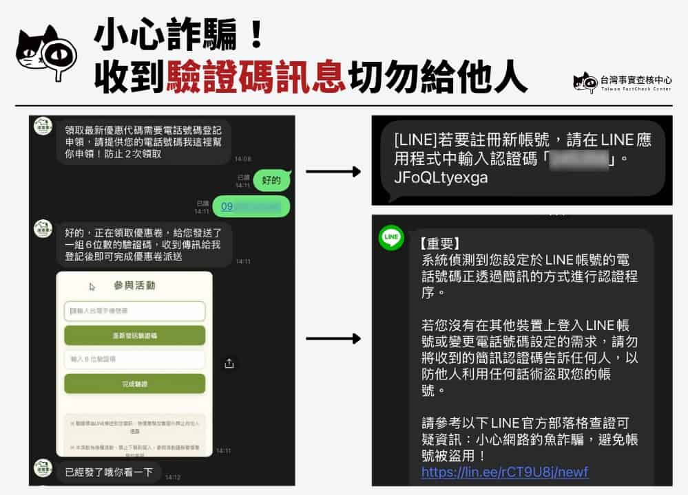 切勿將手機驗證碼提供給他人,否則帳號可能遭到盜用。