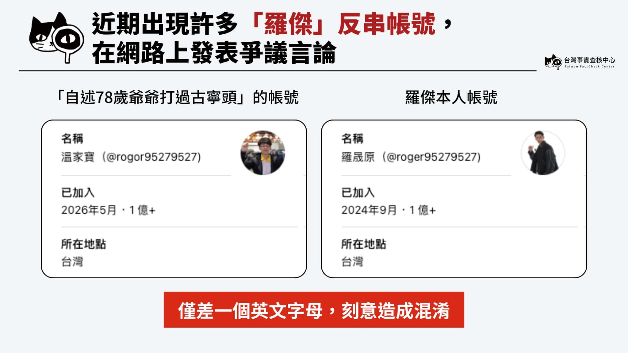 自稱「自己爺爺78歲、打過古寧頭戰役」的帳號,是刻意模仿直播主「羅傑」的反串帳號。