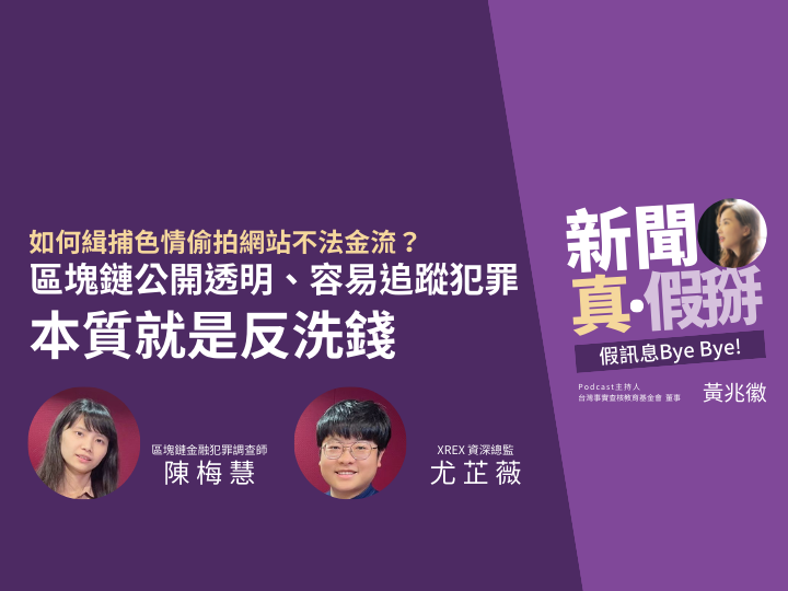 ?️?如何緝捕色情偷拍網站不法金流？區塊鏈金融犯罪調查師陳梅慧：區塊鏈本質就是反洗錢，公開透明特性容易追蹤犯罪