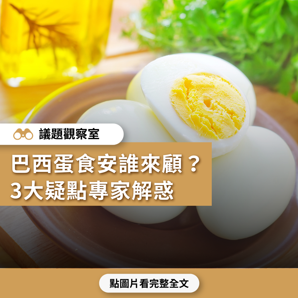 【進口雞蛋安不安】巴西蛋食安誰來顧？ 3大疑點專家解惑